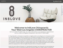 Tablet Screenshot of in8lovechiropractic.com